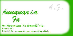 annamaria fa business card